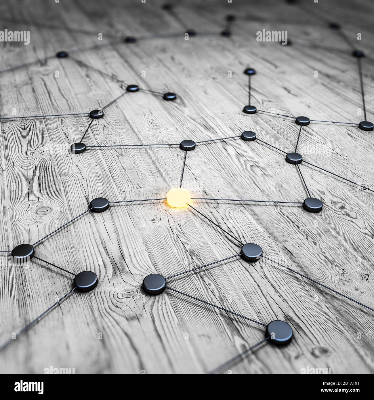 Concetto di comunicazione innovazione ottimizzazione algoritmo. rendering 3d Foto Stock