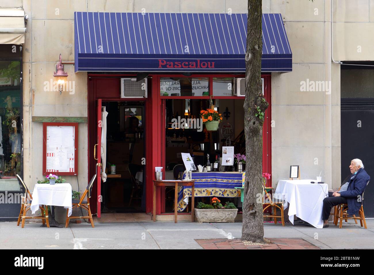 Pascalou, 1308 Madison Avenue, New York, NYC foto di un ristorante francese nel quartiere di Upper East Side Carnegie Hill Foto Stock