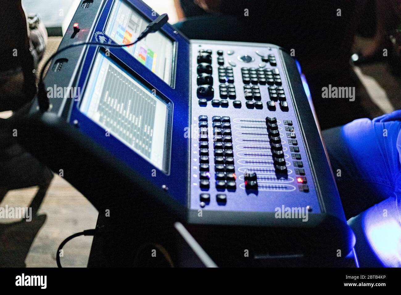 telecomando digitale per illuminazione di palcoscenici Foto Stock