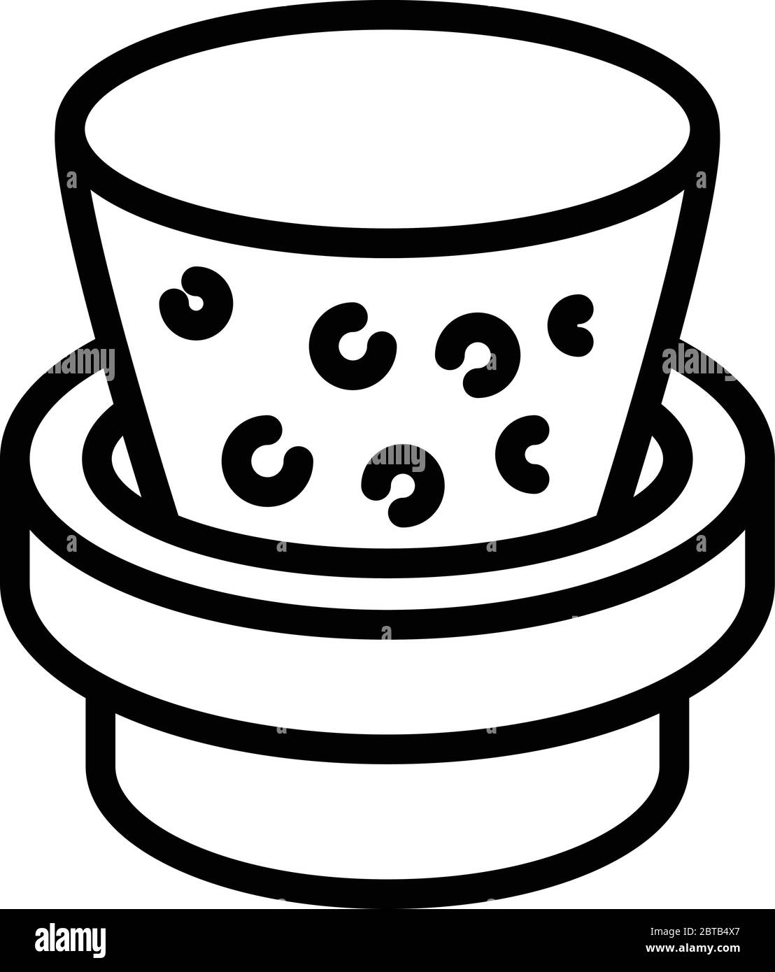 Tappo per bottiglia di vino, l'icona di stile di contorno Illustrazione Vettoriale