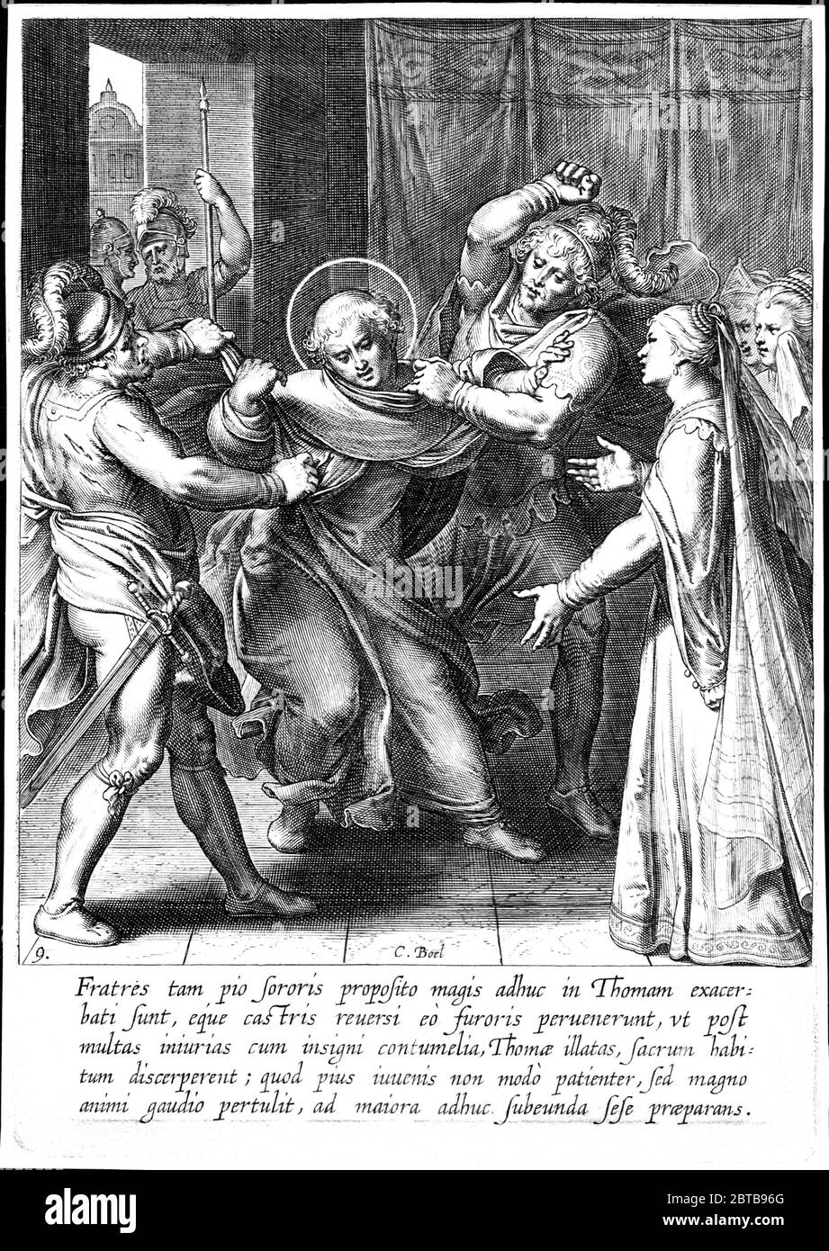 1270 C, ITALIA : la restaurazione del filosofo italiano San Tommaso d'Aquino (anche AQUINO o Tommaso d'Aquino o Aquino, c.. 1225 – 1274 ). Incisione ritratto di C. Boel , 1610 . TOMMASO D'AQUINO era un prete cattolico italiano dell'Ordine Domenicano, filosofo e teologo della tradizione scolastica. - SANTO - RELIGIOSO - Frate - frate - CATTOLICA - RELIGIONE CATTOLICA - beata - prelato - prete - prete - ritratto - ritratto - illustrazione - illustrazione - FILOSOFIA - Filosopo - TEOLOGIA - Chiesa Cattolica Romana - SAN - SANTO - Sant - Saint - St - di - D'Aqui Foto Stock