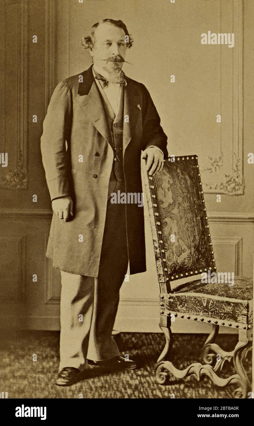 1862 ca., FRANCIA: L'imperatore francese NAPOLEONE III ( 1808 - 1873 , figlio di Luigi BONAPARTE e Ortensia Beauharnais ). Ritratto di Sergei Ludovich Levitskt ( 1819 - 1898 ), Parigi. - REALI - regalità - nobili - nobiltà - Napoleone III - imperatore - baffi - baffi - baffi - baffi - baffi - barba - barba - barbera - RISORGIMENTO --- Archivio GBB Foto Stock