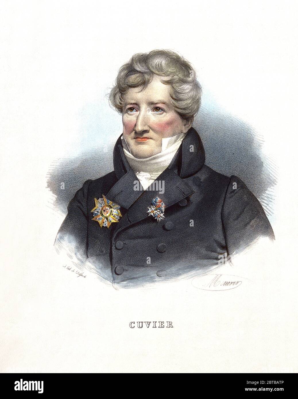 1830 ca, FRANCIA: L'anatomista e paleontologo francese Baron GEORGES CUVIER (1769-1832). Ritratto inciso da Delpech dopo Nicolas-Eustache Maurin ( 1799 - 1850 ). - ZOOLOGO - ZOOLOGIA - ZOOLOGIA - FOSSILE - FOSSILI - ZOOLOGIA - BIOLOGIA - BIOLOGIA - BIOLOGIA - BIOLOGIA - BIOLOGIA - BIOLOGIA - PALEONTOLOGO - PALEONTOLOGIA - ANATOMIA - ANATHOMY - ANATOMISTA - ANATOMISTA - STORIA - FOTO STORICA - SCIENZIATO - RITRATTO - MEDICO - RITRATTO - RITRATTO MEDICINA - medicina - SCIENZA - SCIENZA - DOTTORE - MEDICO - illustrazione - illustrazione - incisione - colletto - colletto -- Archivio G Foto Stock