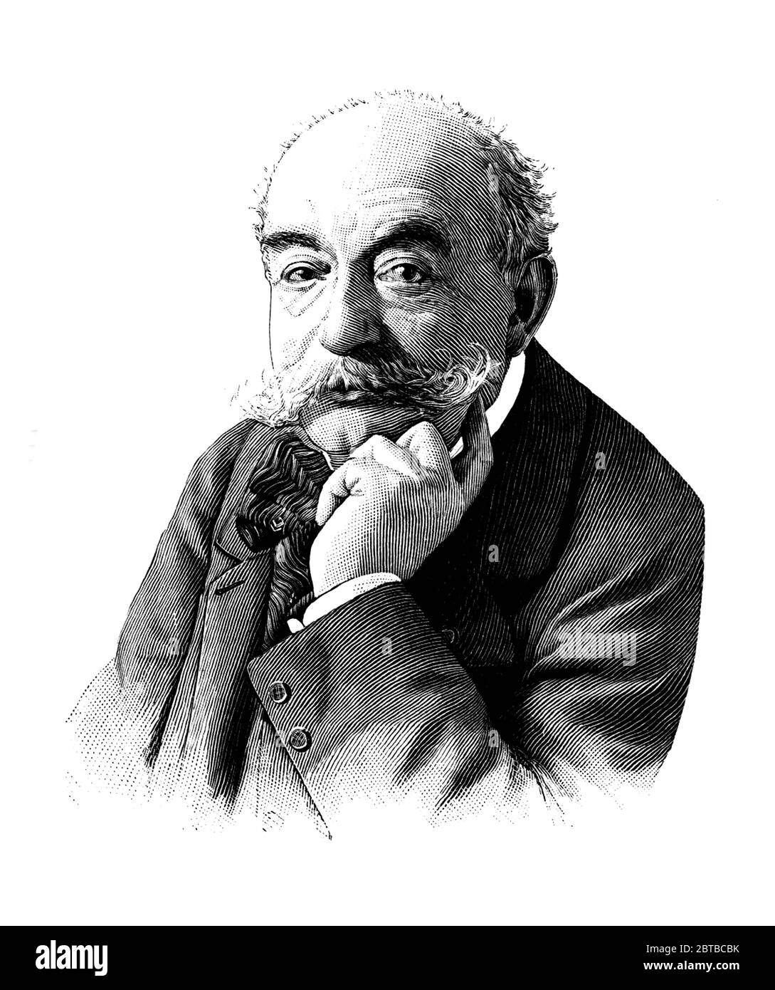 1895 ca, Parigi, FRANCIA: Il pittore francese Louis-Eugène LAMBERT (1825 - 1900 ). Ritratto di incisore non dentificato . - BELLE EPOQUE - ANIMALIER - ARTS - ARTI VISIVE - ARTE - Francia - RITRATTO - ritratto - incisione - incisione - illustrazione - illustrazione - STORIA - FOTO STORICHE - baffi - baffi - PITTORE -PITTURA - Louis Eugène --- Archivio GBB Foto Stock