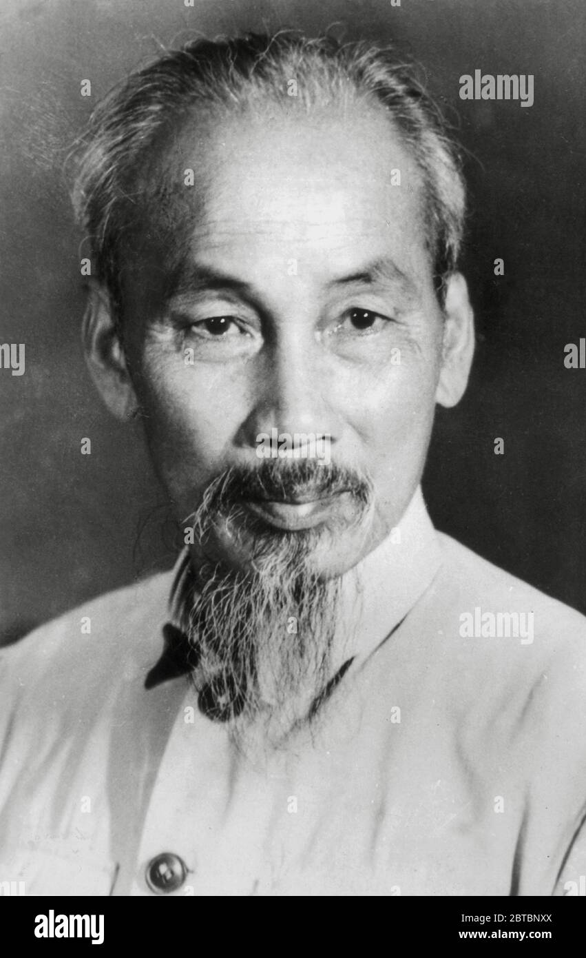 Ritratto di ho Chi Minh (Presidente del Comitato Centrale del Partito dei lavoratori del Vietnam), circa 1947. Riferimento file n. 1003-830THA Foto Stock