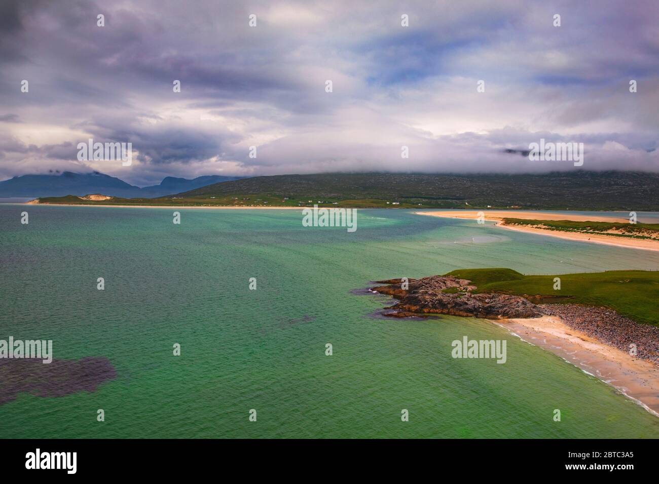 Seilebost Beach, Isola di Harris, Ebridi esterne, Scozia. Foto Stock