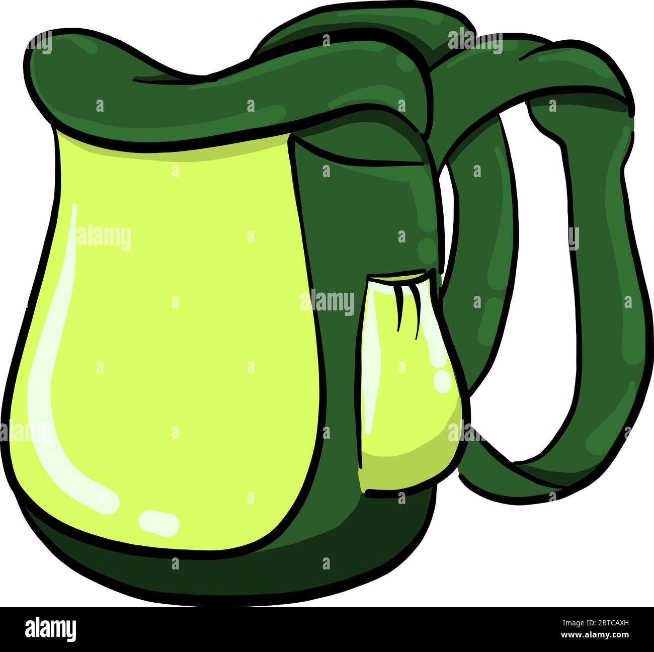 Zaino verde , illustrazione, vettore su sfondo bianco Illustrazione Vettoriale