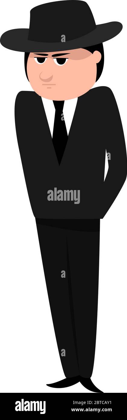 Mafia italiana , illustrazione, vettore su sfondo bianco Illustrazione Vettoriale