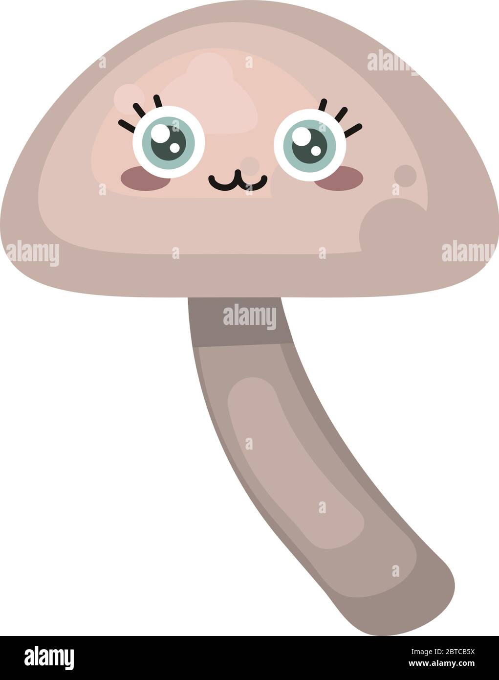 Carino felice fungo , illustrazione, vettore su sfondo bianco Illustrazione Vettoriale