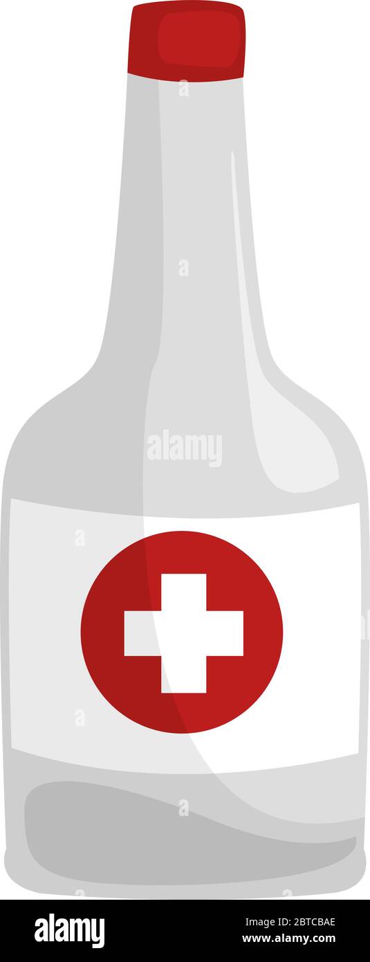 Alcool medico , illustrazione, vettore su sfondo bianco Illustrazione Vettoriale