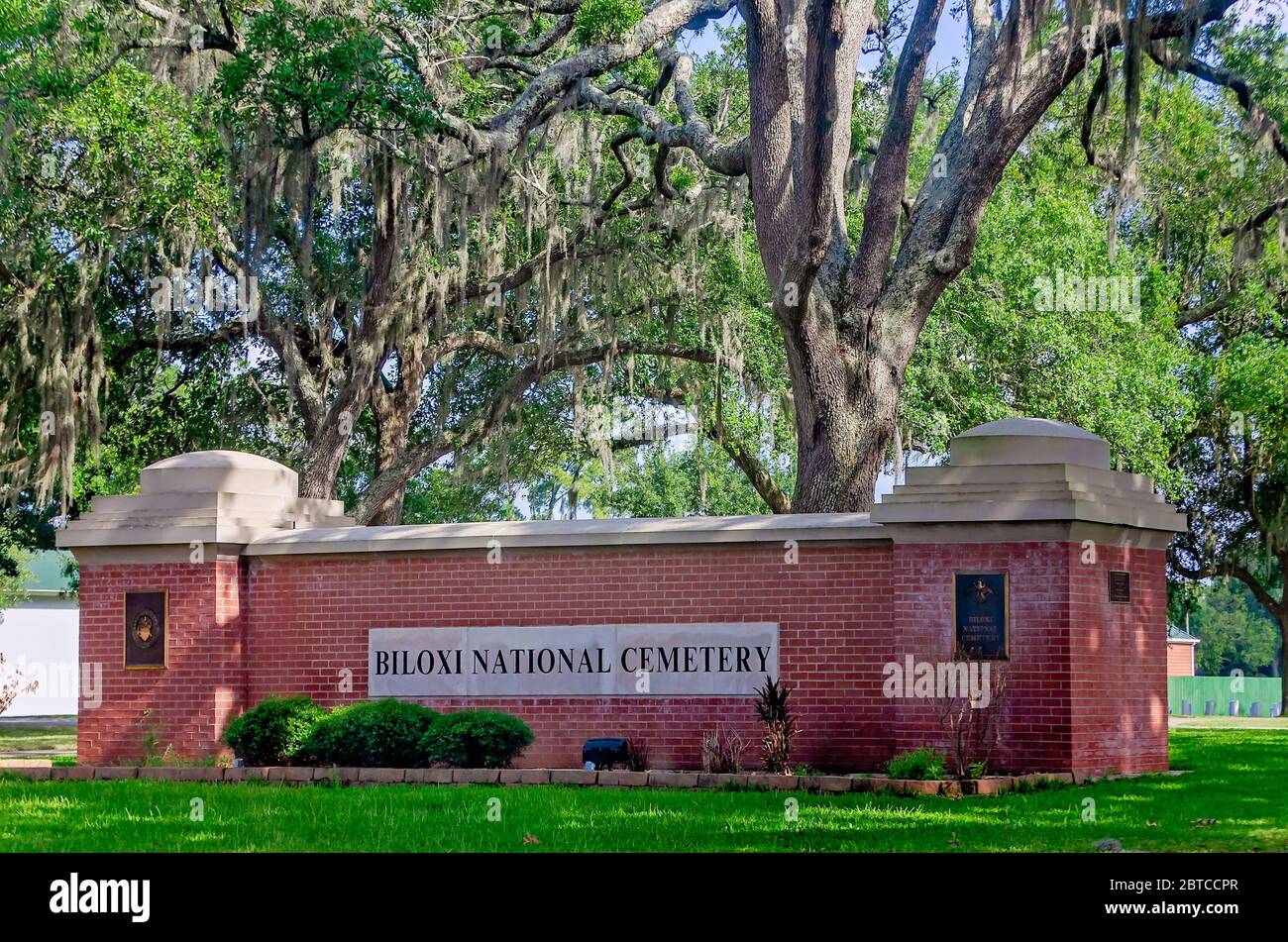 L'ingresso al cimitero nazionale di Biloxi è raffigurato, il 23 maggio 2020, a Biloxi, Mississippi. Foto Stock