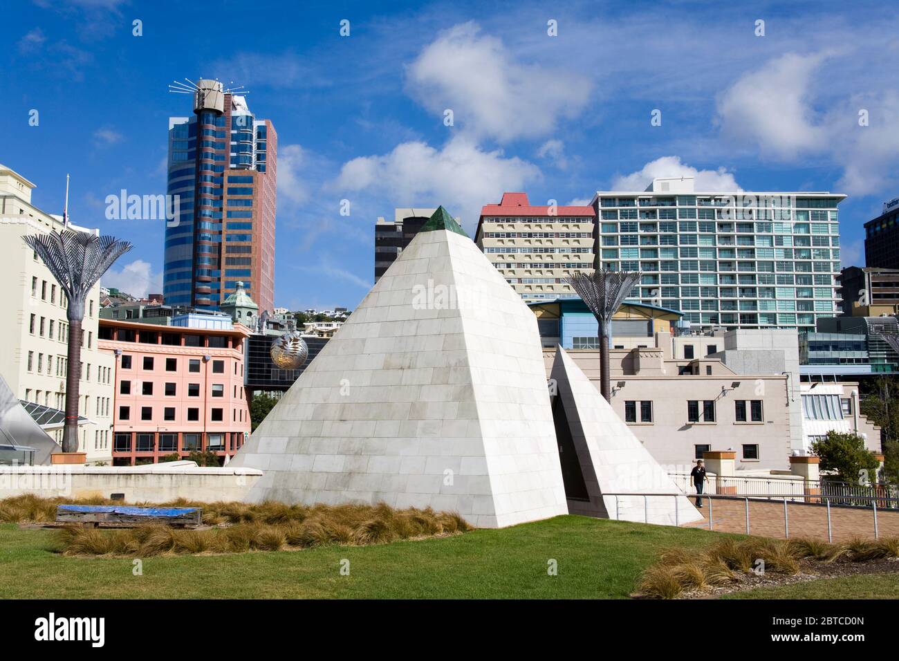 Civic Square, Wellington City, North Island, Nuova Zelanda Foto Stock