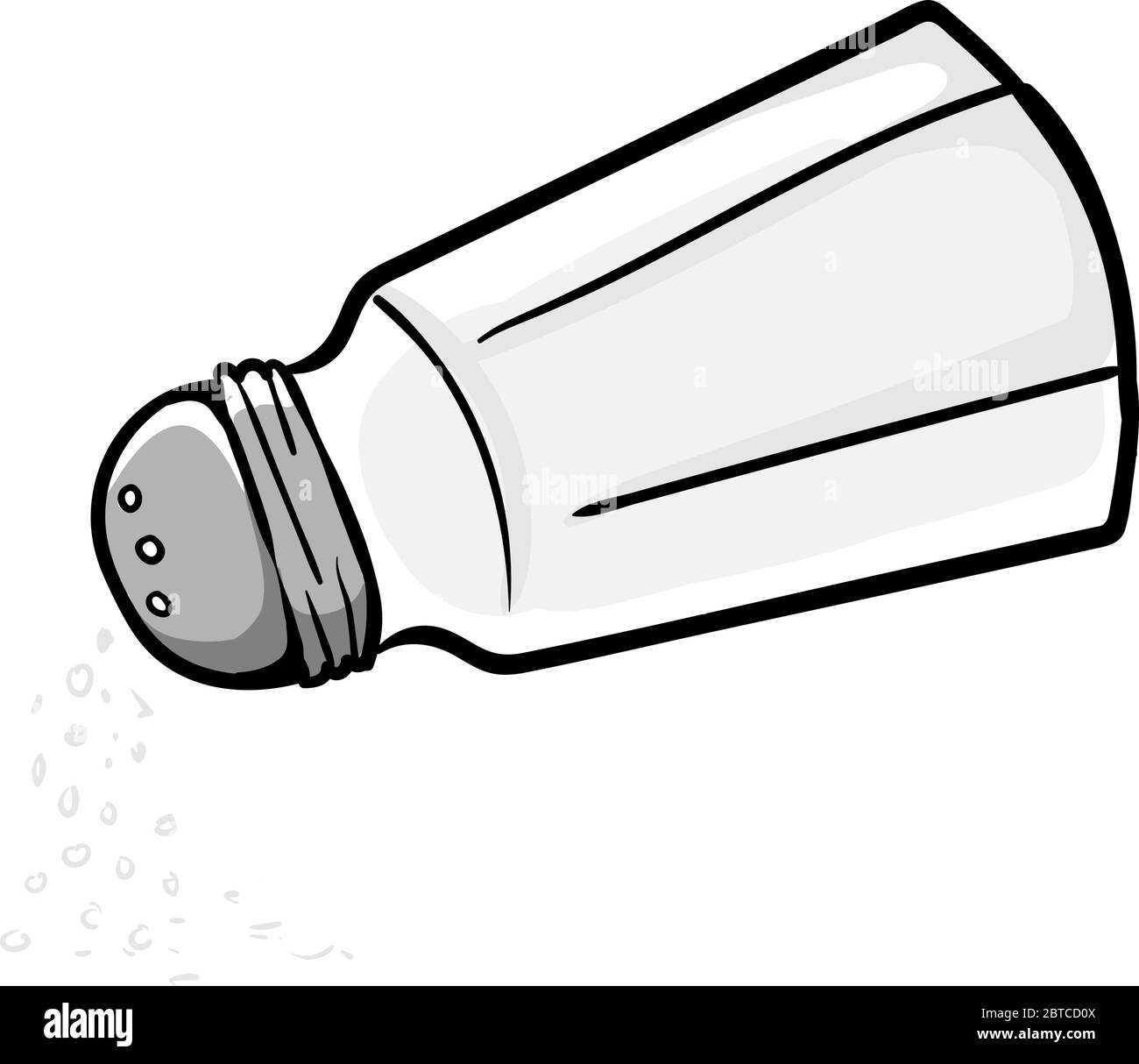 Cospargere con sale , illustrazione, vettore su sfondo bianco Illustrazione Vettoriale