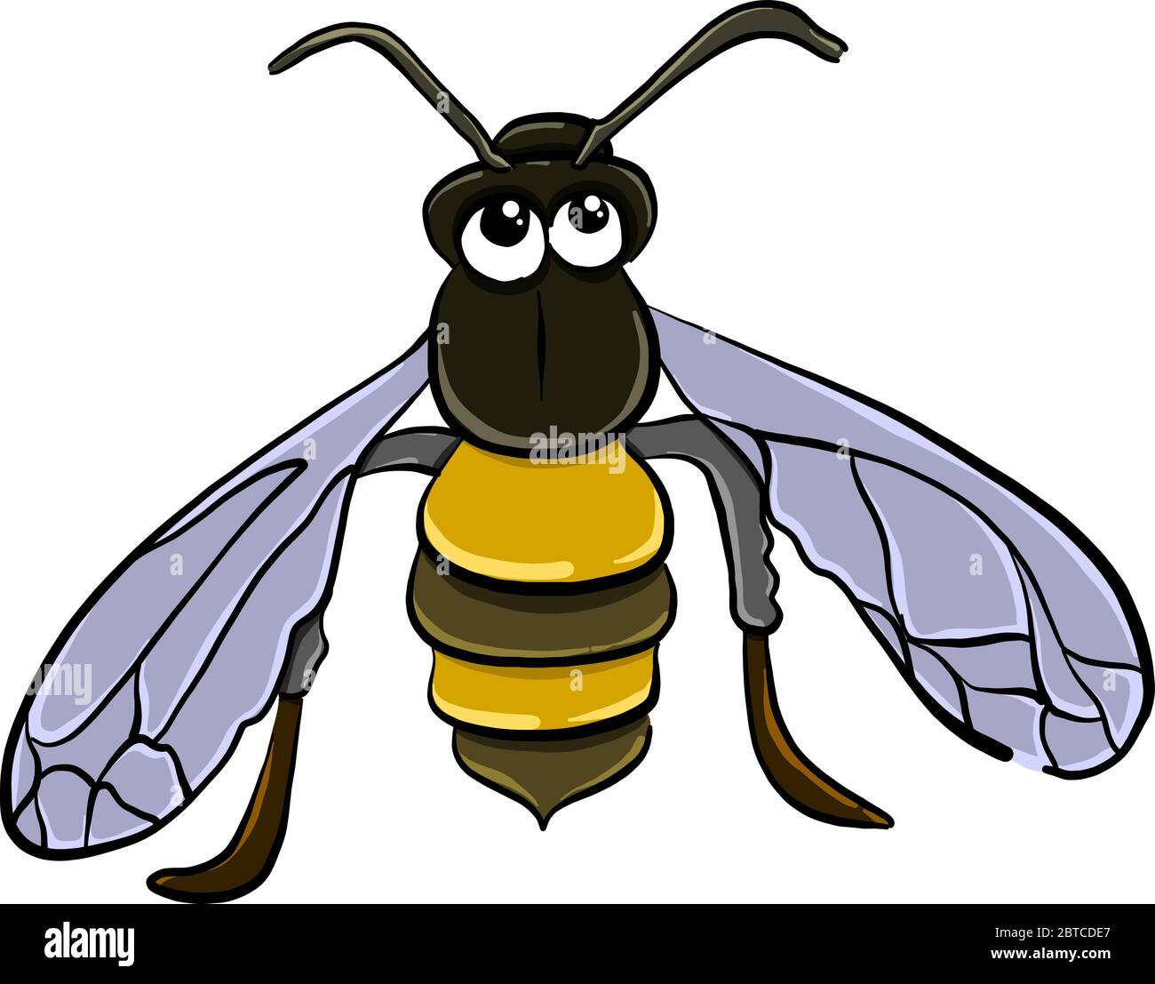 Vespe annoiata , illustrazione, vettore su sfondo bianco Illustrazione Vettoriale