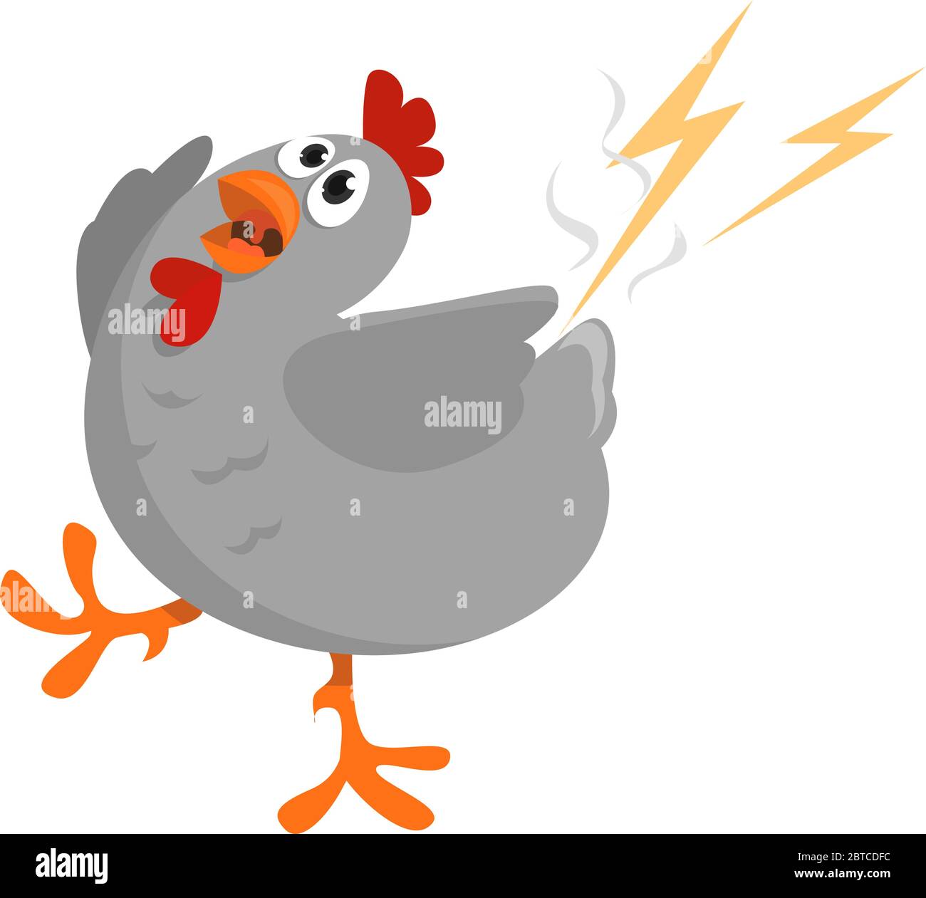 Thunder Strike , illustrazione, vettore su sfondo bianco Illustrazione Vettoriale