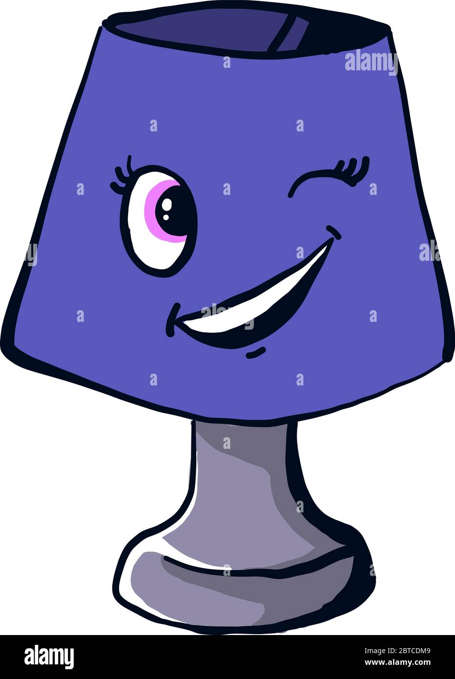 Lampada blu a verricello , illustrazione, vettore su sfondo bianco Illustrazione Vettoriale