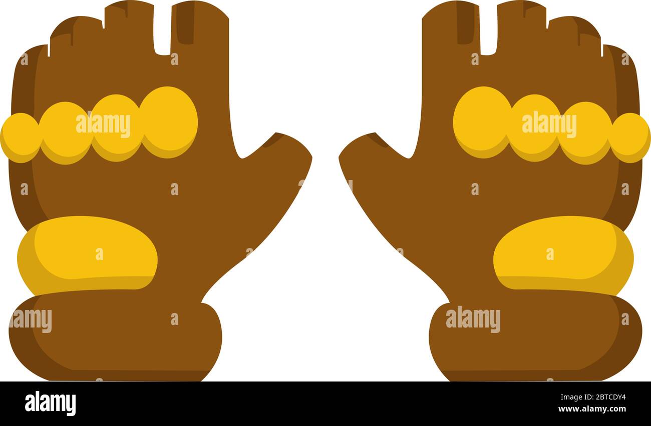 Guanti militari, illustrazione, vettore su sfondo bianco Illustrazione Vettoriale