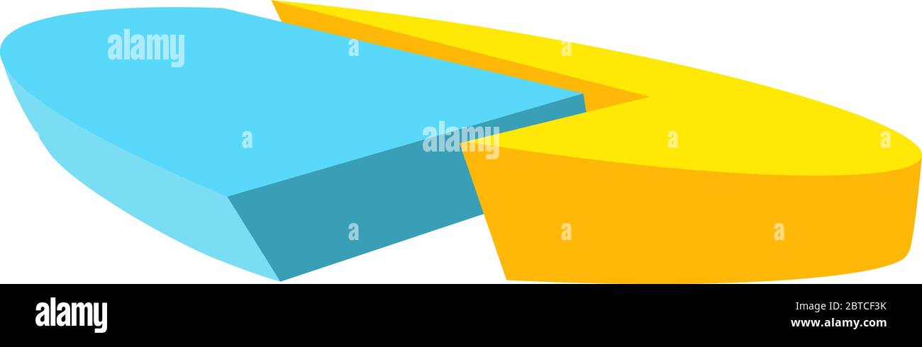 Grafico a torta, illustrazione, vettore su sfondo bianco Illustrazione Vettoriale