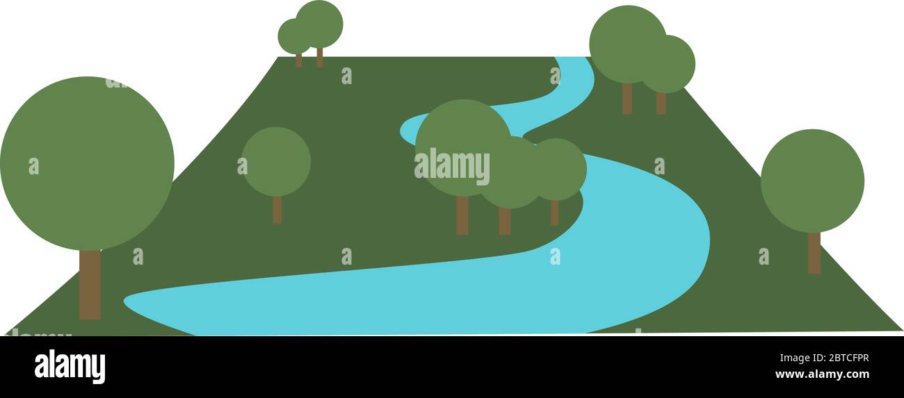 Parco in città, illustrazione, vettore su sfondo bianco Illustrazione Vettoriale