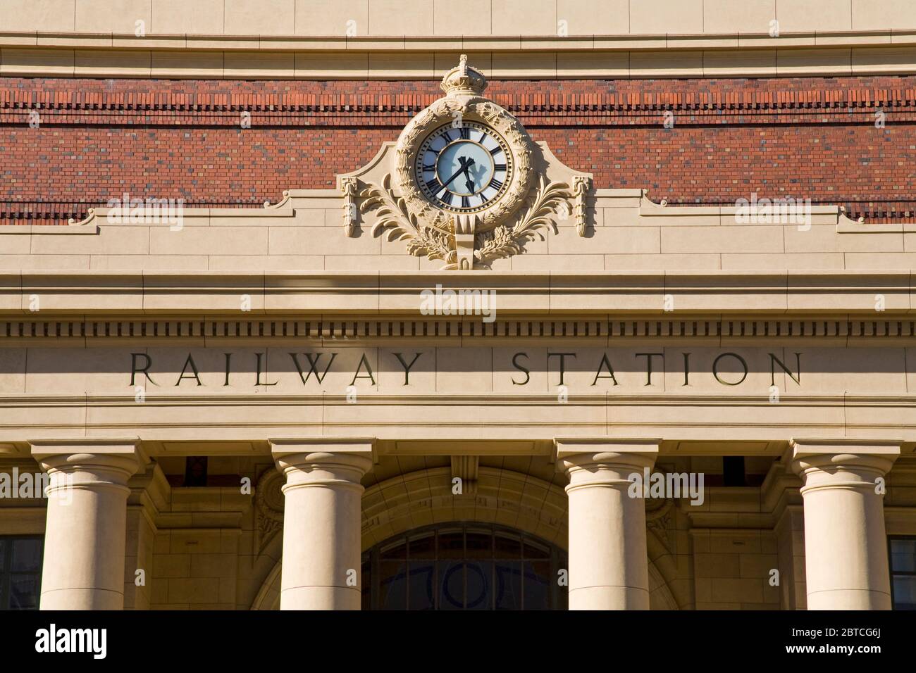 Stazione ferroviaria, Wellington City, Isola del Nord, Nuova Zelanda Foto Stock