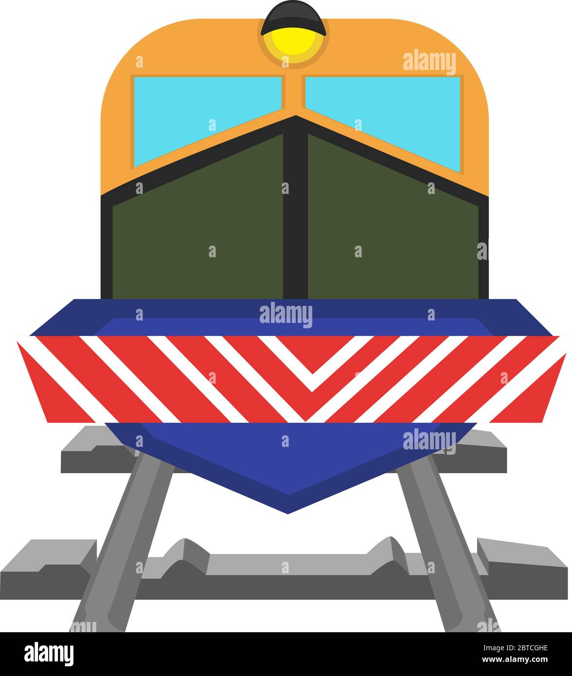 Treno cittadino, illustrazione, vettore su sfondo bianco Illustrazione Vettoriale