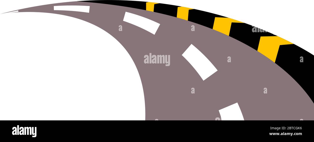 Strada, illustrazione, vettore su sfondo bianco Illustrazione Vettoriale