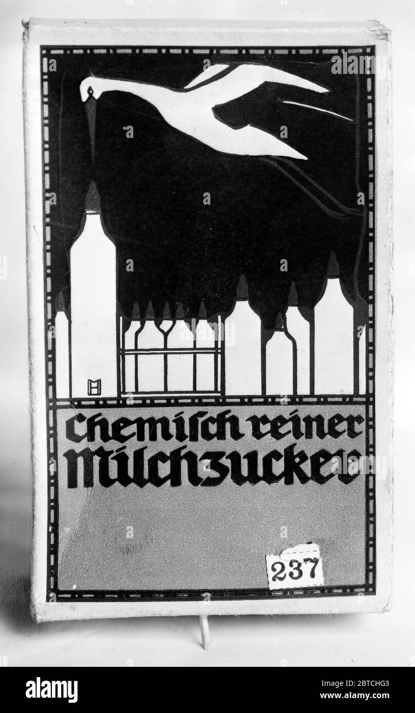 Confezione di Chemisch reiner Milchzucker (lattosio) ca. 1910-1915 Foto Stock