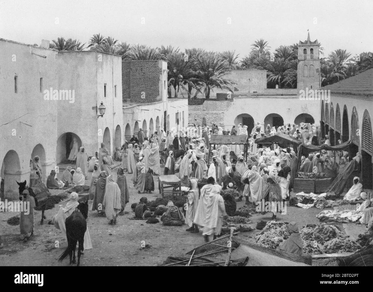 Mercato, Biskra, Algeria ca. 1899 Foto Stock