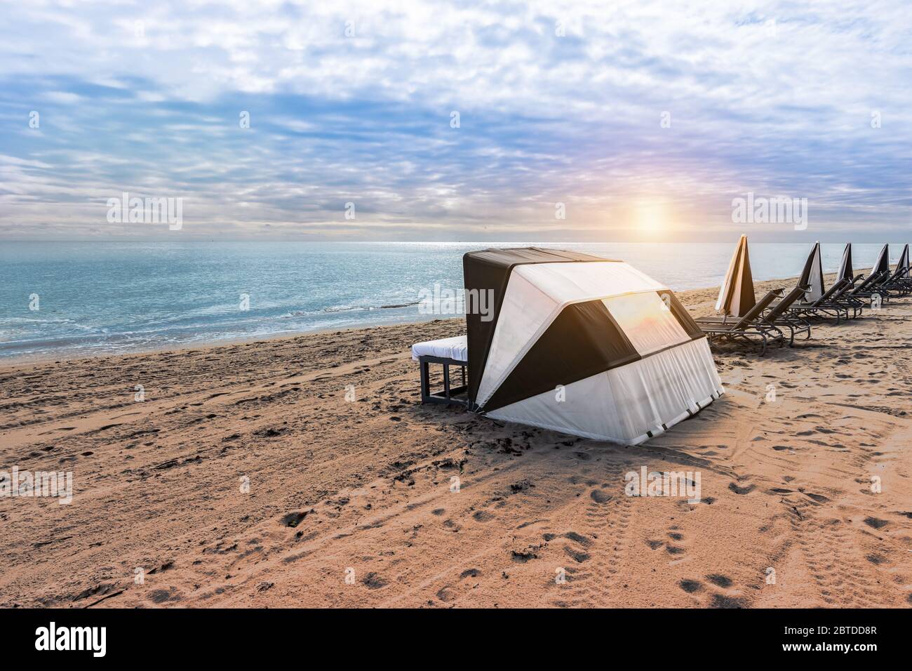 Tramonto a Hollywood Beach Florida. Foto Stock