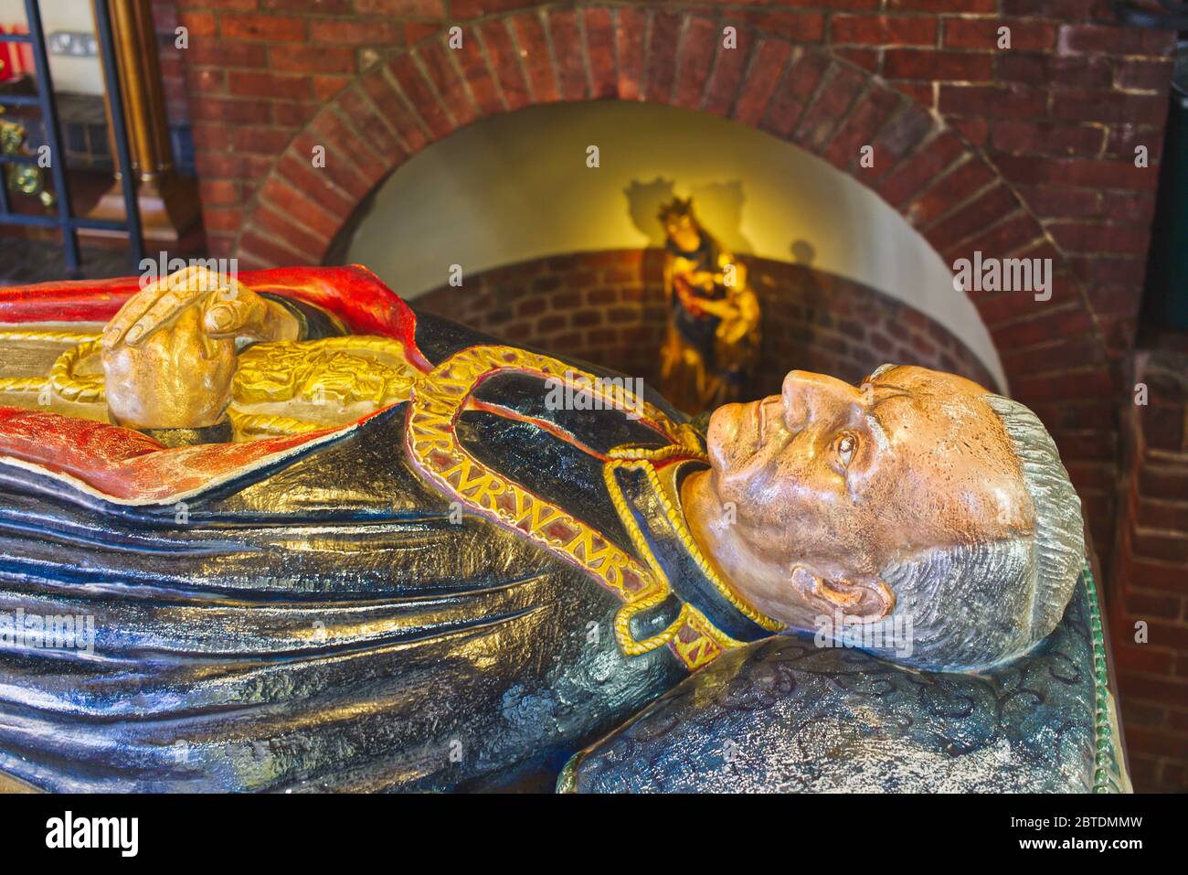 Feretoria di San Vincenzo - un santuario portatile contenente reliquie del santo al Santuario Anglicano di nostra Signora di Walsingham Foto Stock
