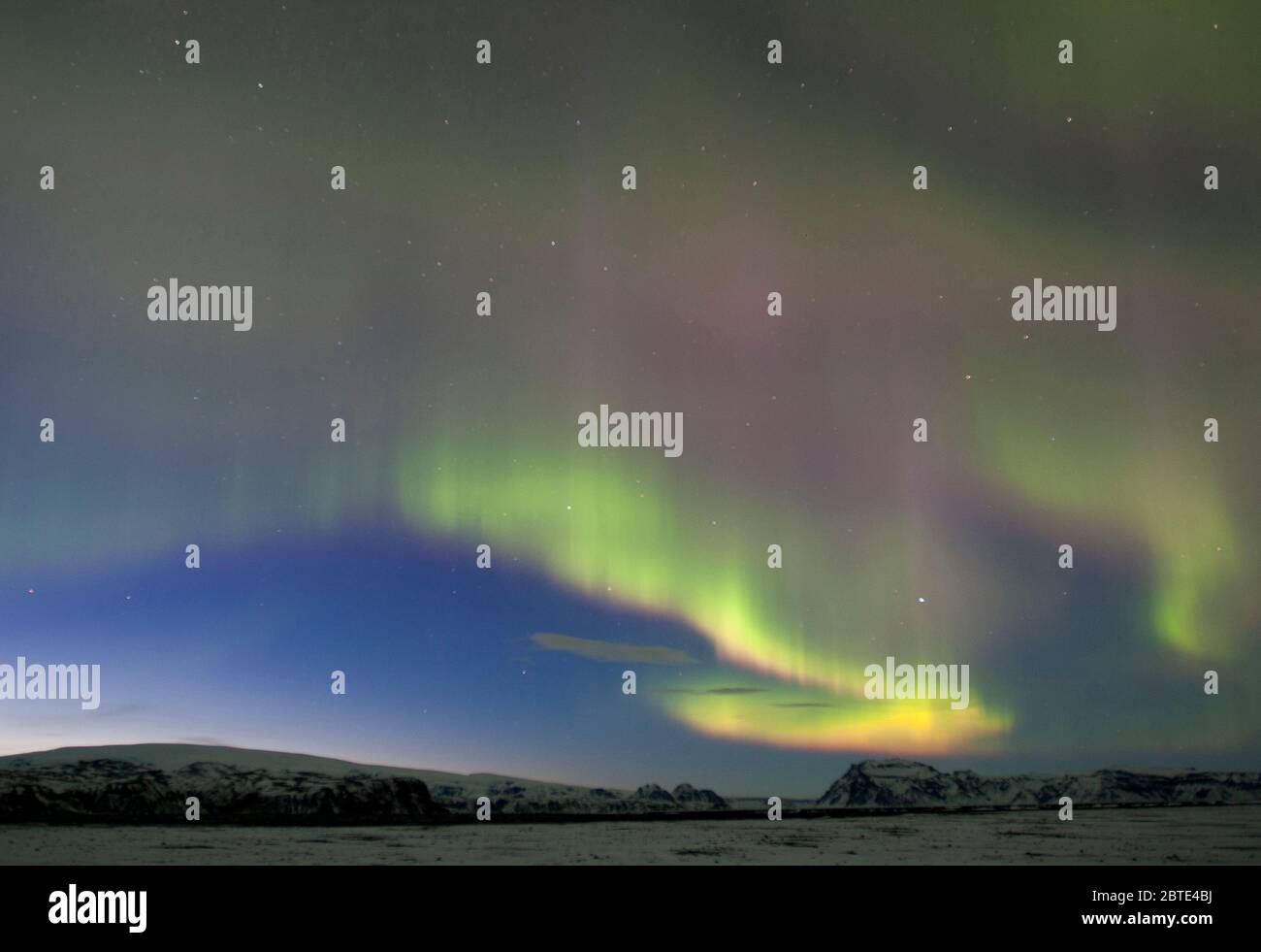 Luci del nord, Islanda Foto Stock