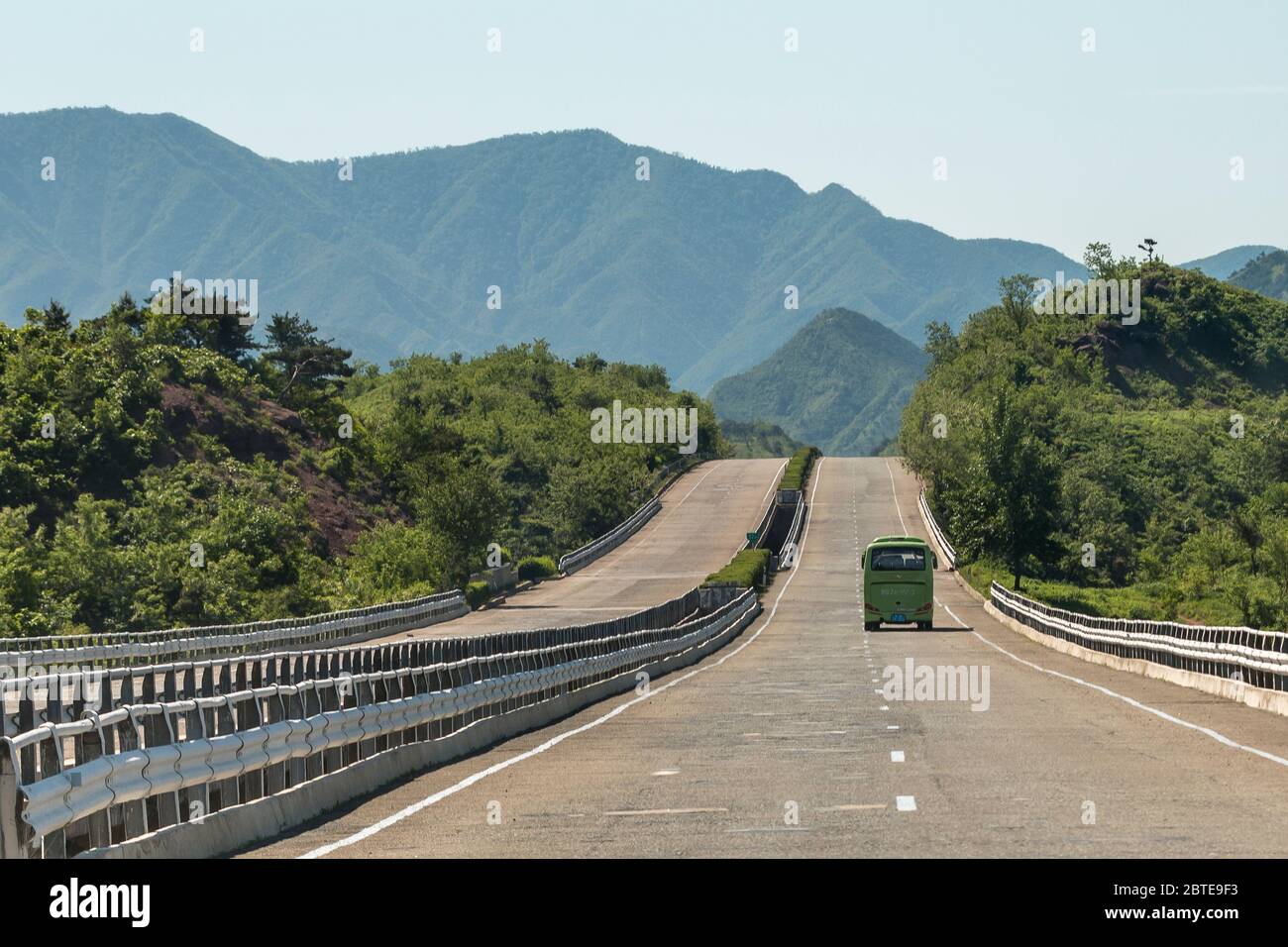 Autostrada della riunificazione, Corea del Nord Foto Stock