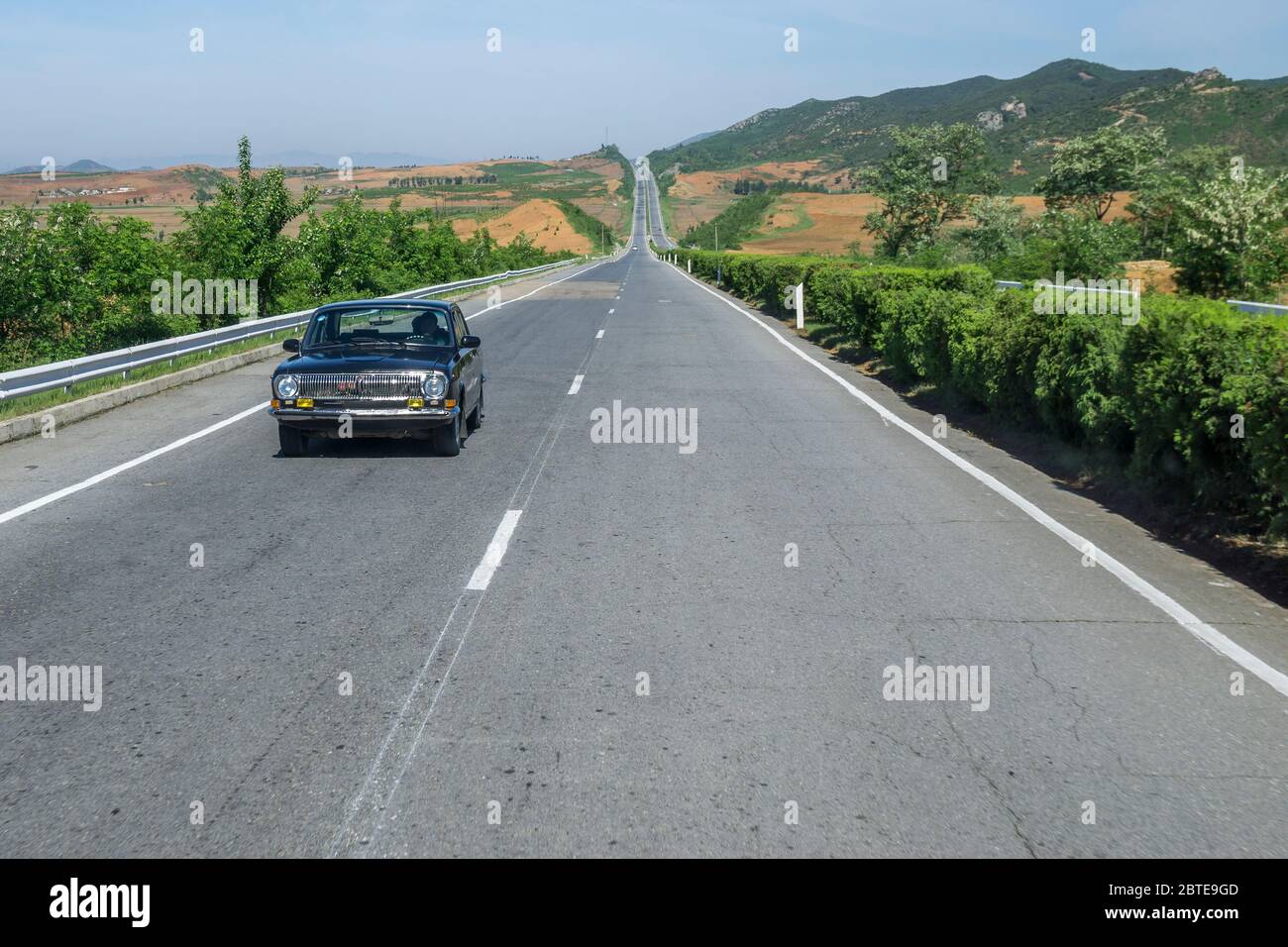 Autostrada della riunificazione, Corea del Nord Foto Stock