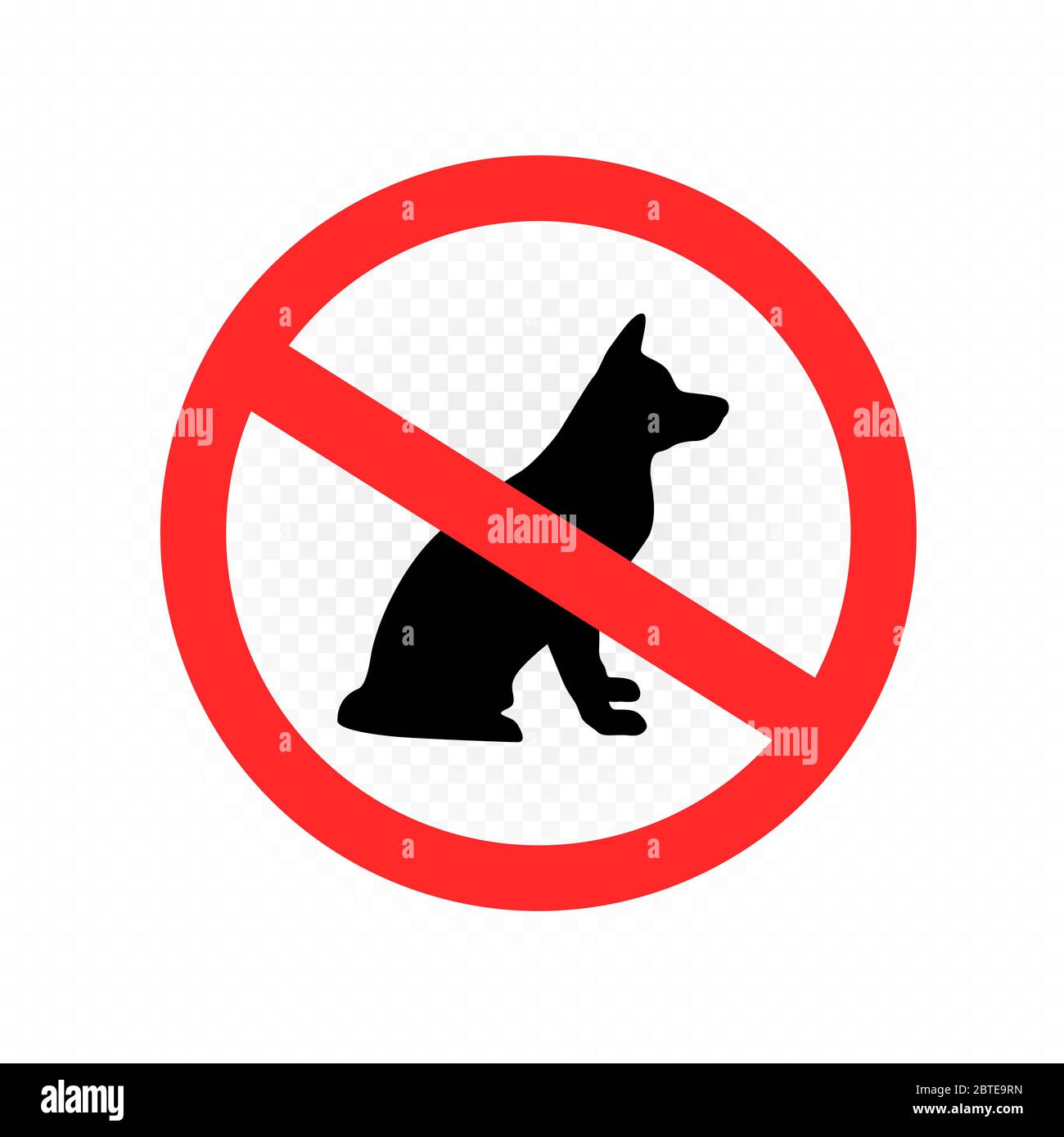 non entrare con il simbolo del segno dei cani Illustrazione Vettoriale