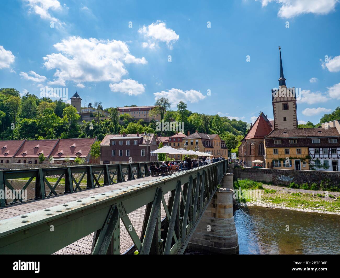 Skyline Untermhaus a Gera Turingia Foto Stock