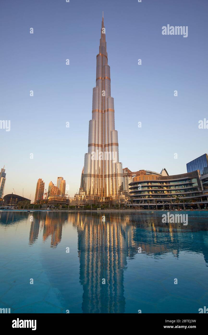 Il Burj Khalifa, Dubai, Emirati Arabi Uniti Foto Stock