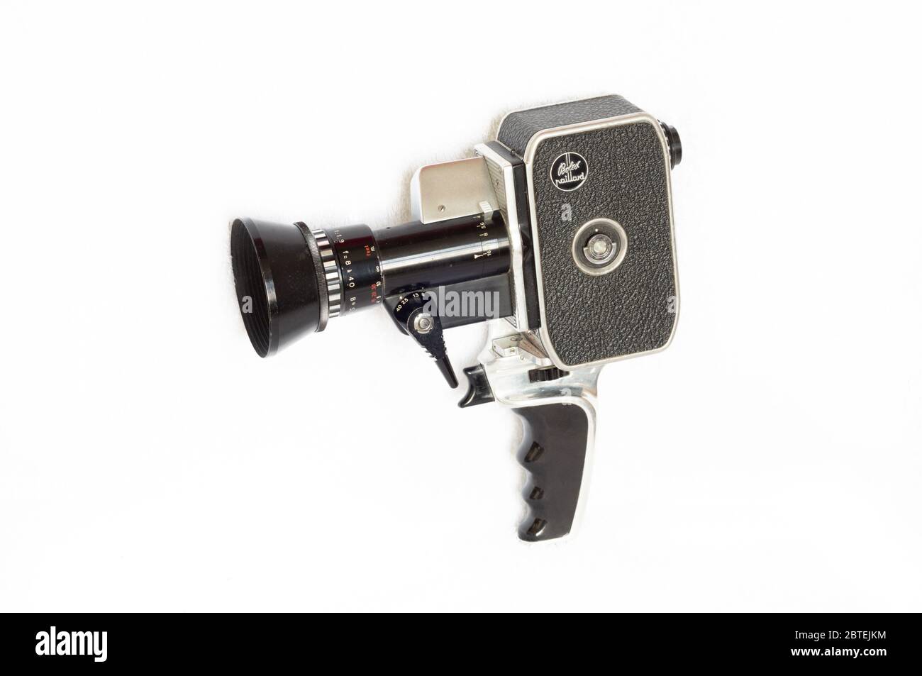 Bolex Paillard P1 Zoom Reflex 8mm telecamera cine vintage vecchia nostalgia svizzera retrò SOM Berthiot Pan Cinor 8-40mm f/1.9 Foto Stock