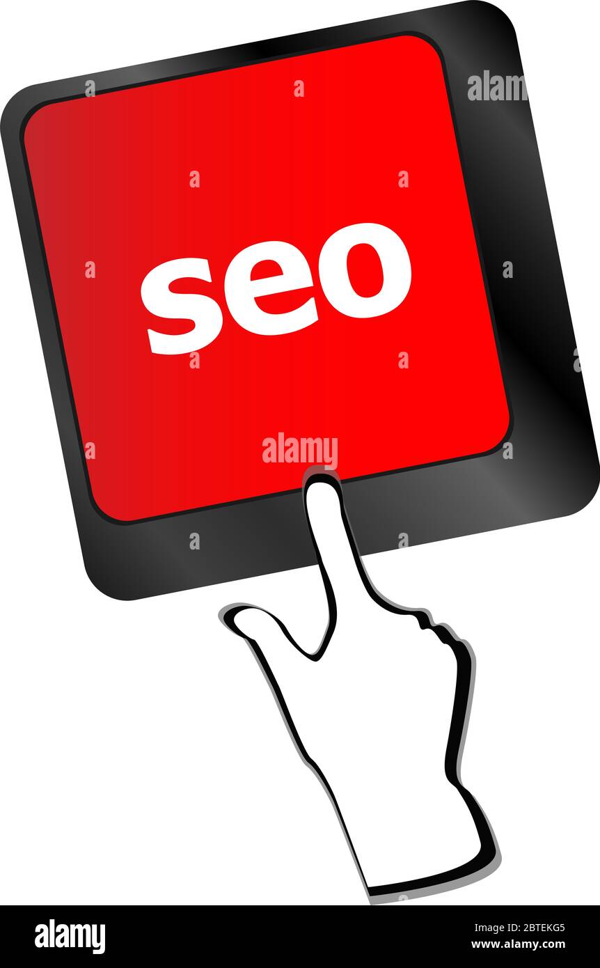 SEO pulsante sulla tastiera. Il concetto di business Foto Stock