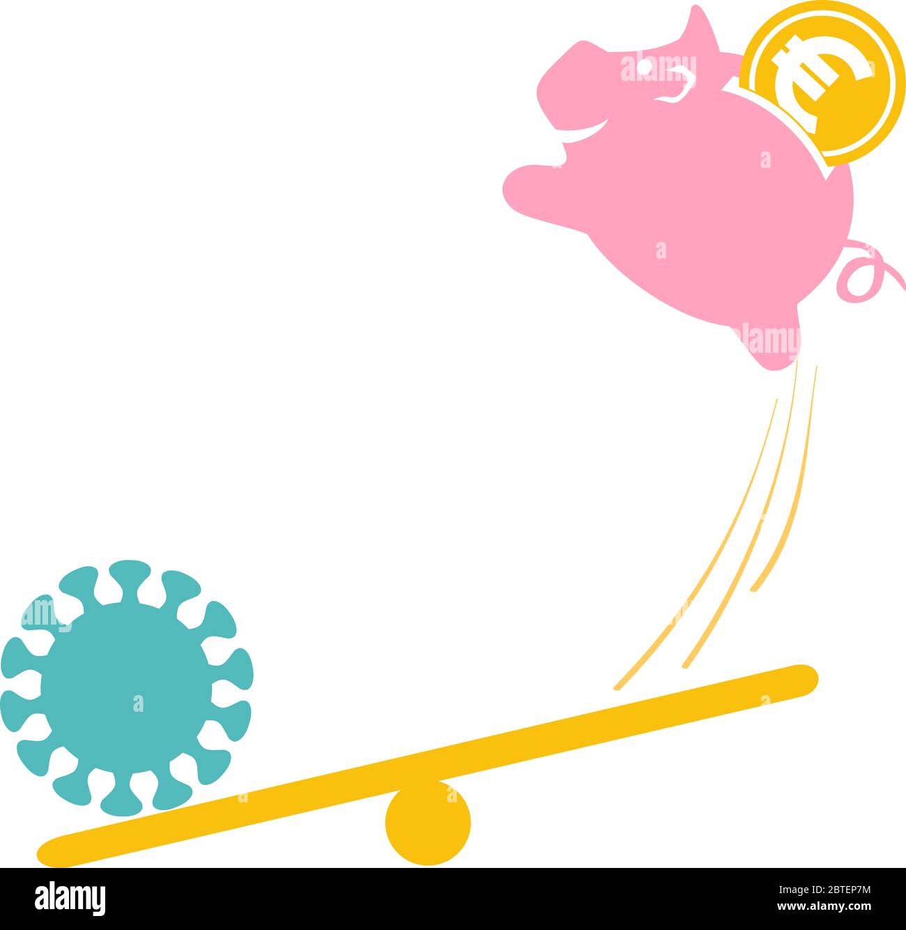 Illustrazione della ripresa economica dopo la crisi del 19 Foto Stock