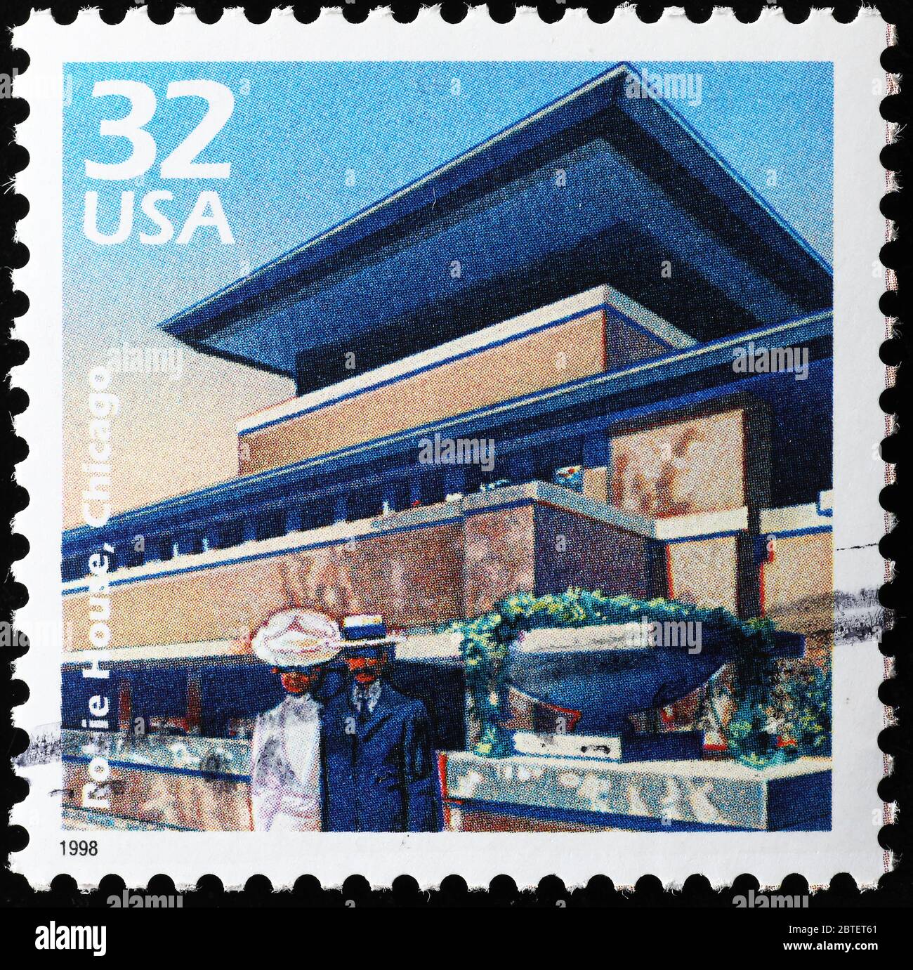 Robie House di Frank Lloyd Wright sul francobollo Foto Stock