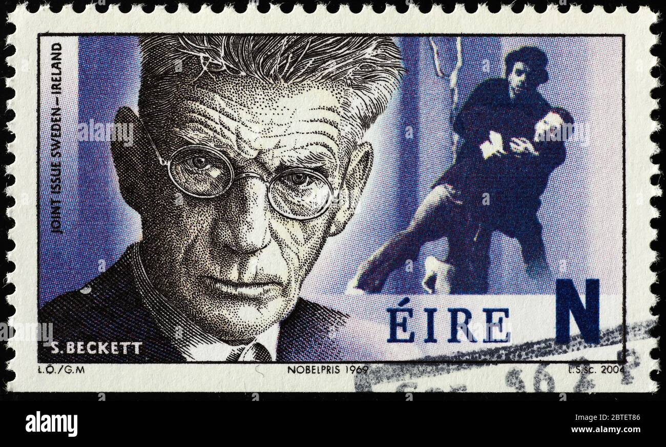 Samuel Beckett su francobollo irlandese Foto Stock