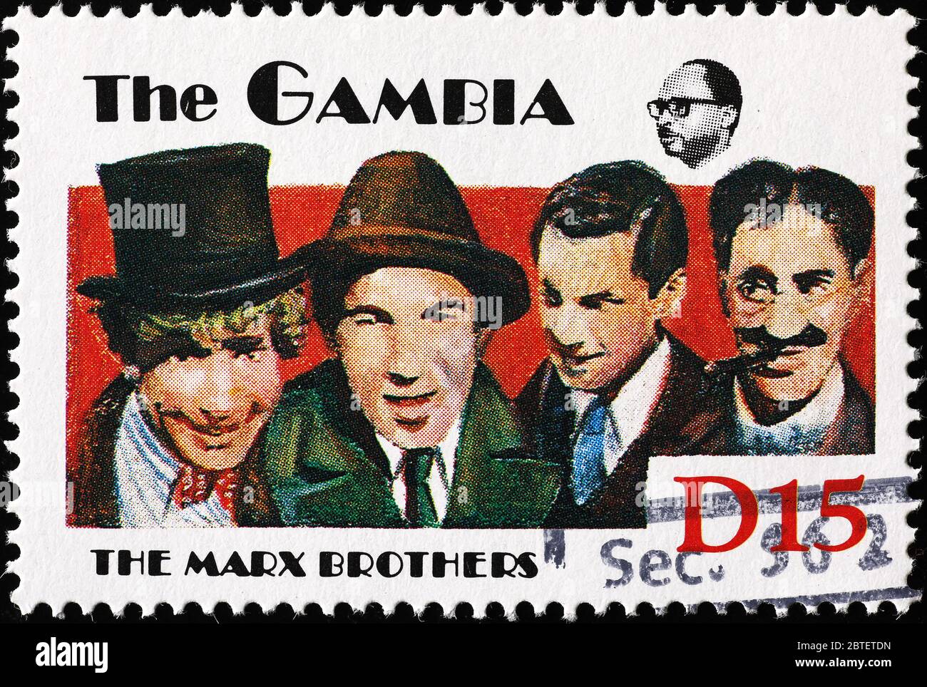 I fratelli Marx sulla francobollo della Gambia Foto Stock