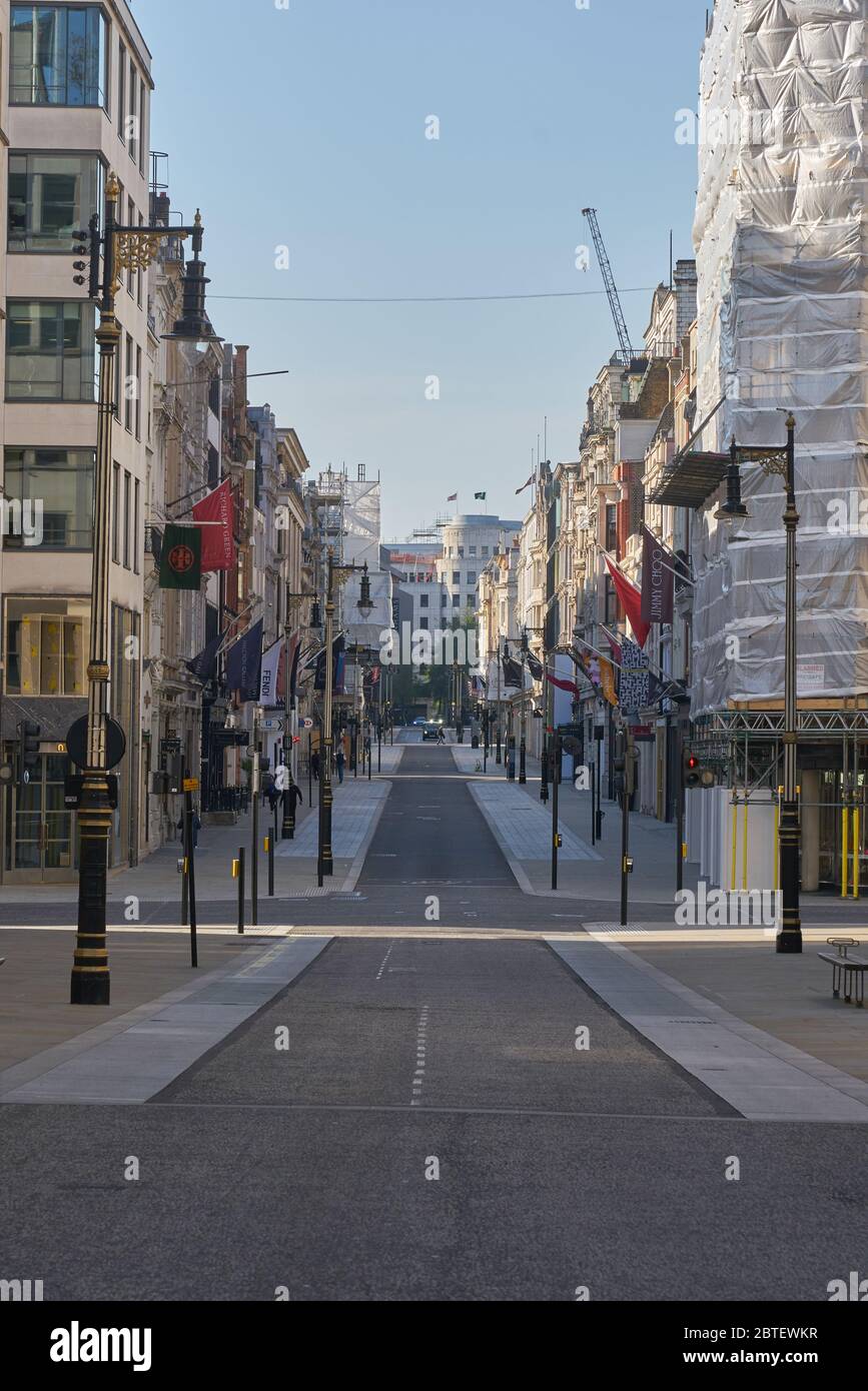 bond street london bond street in blocco Foto Stock