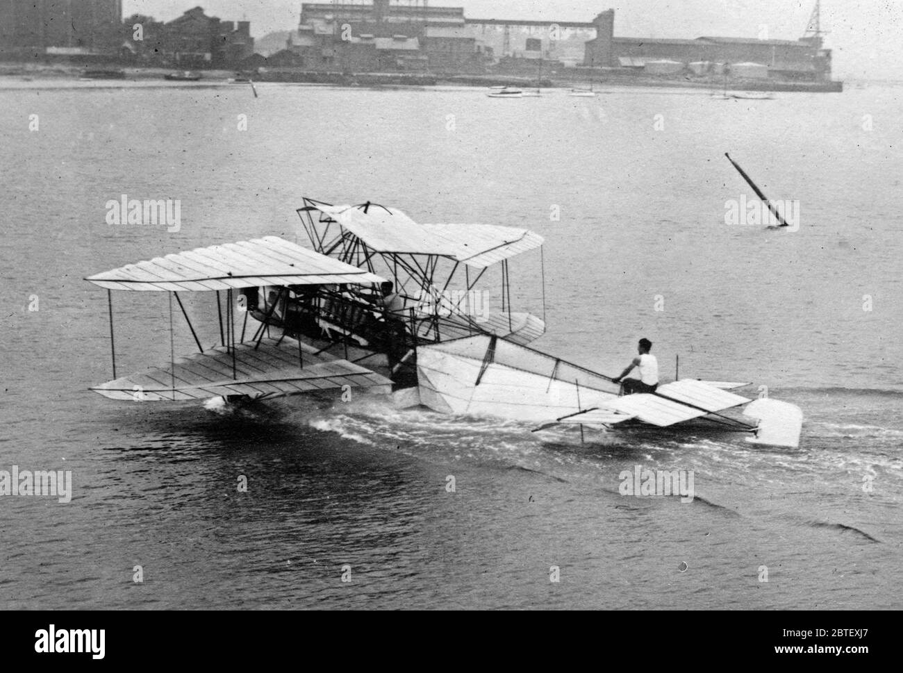 Hydroplane progettato da Frank Herbert 'Bert' Harriman, un pioniere dell'aviazione precoce ca. 1910-1915 Foto Stock