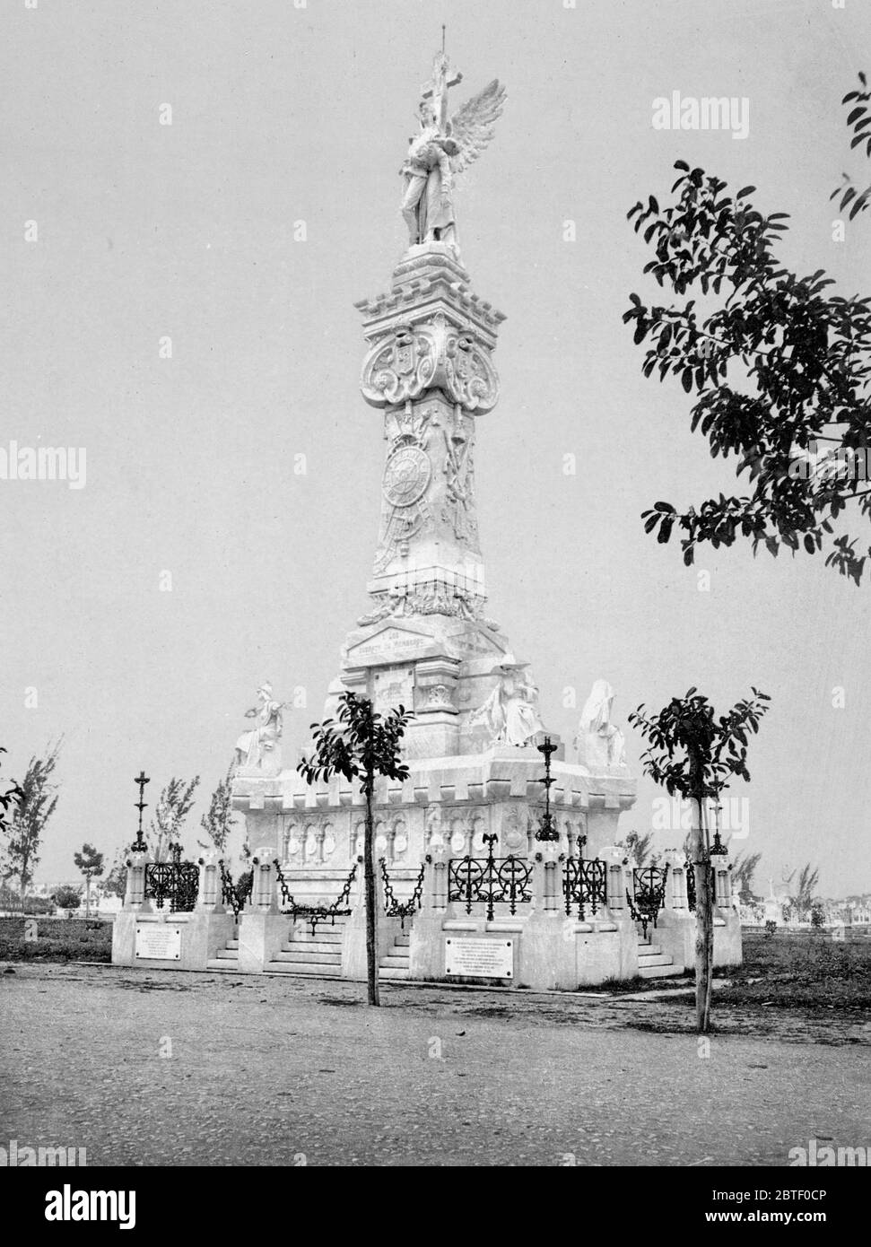 Monumento a los Bomberos Havana ca. 1900 Foto Stock