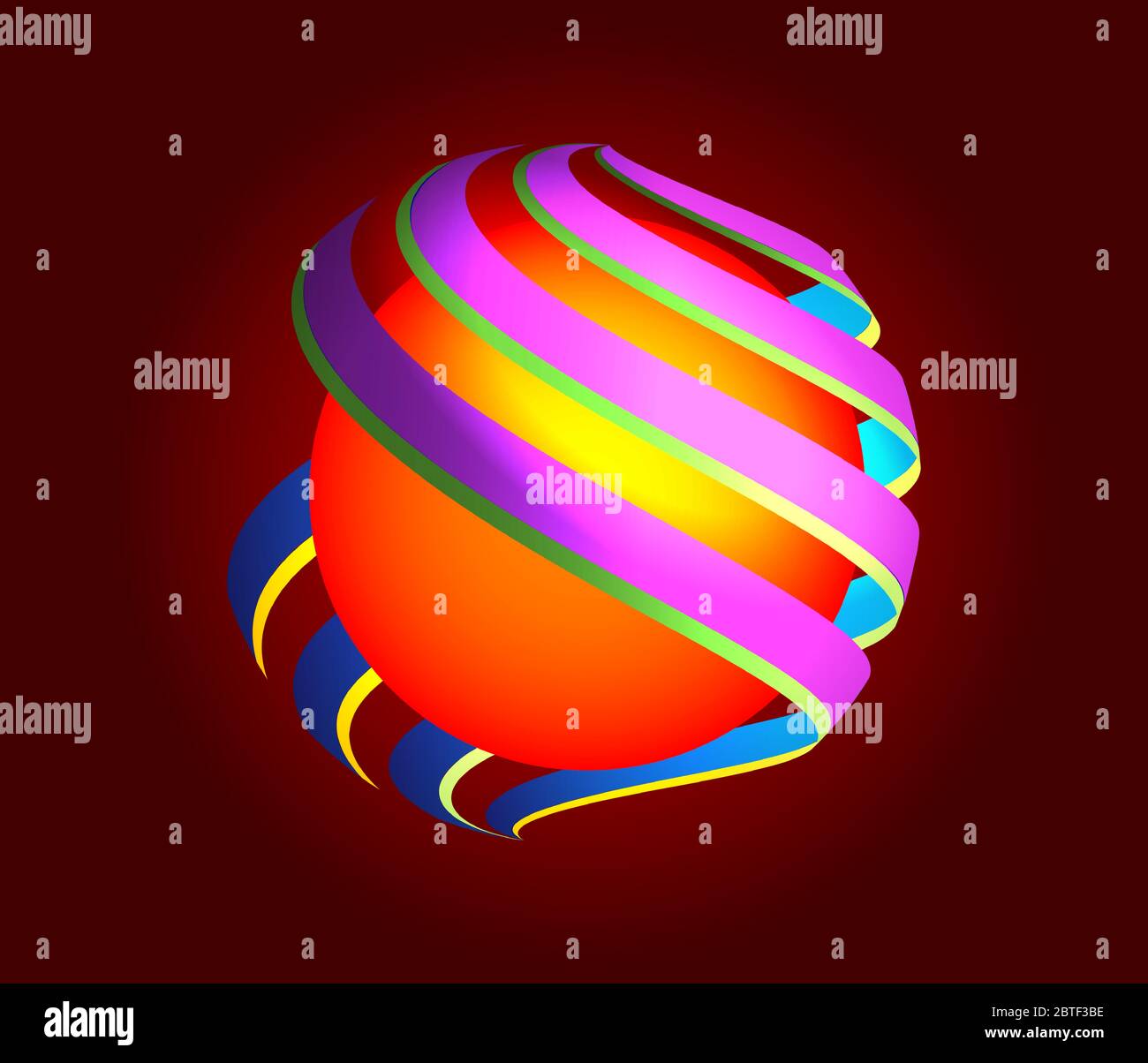 Sfera astratta brillante concetto di sfera logo Illustrazione Vettoriale