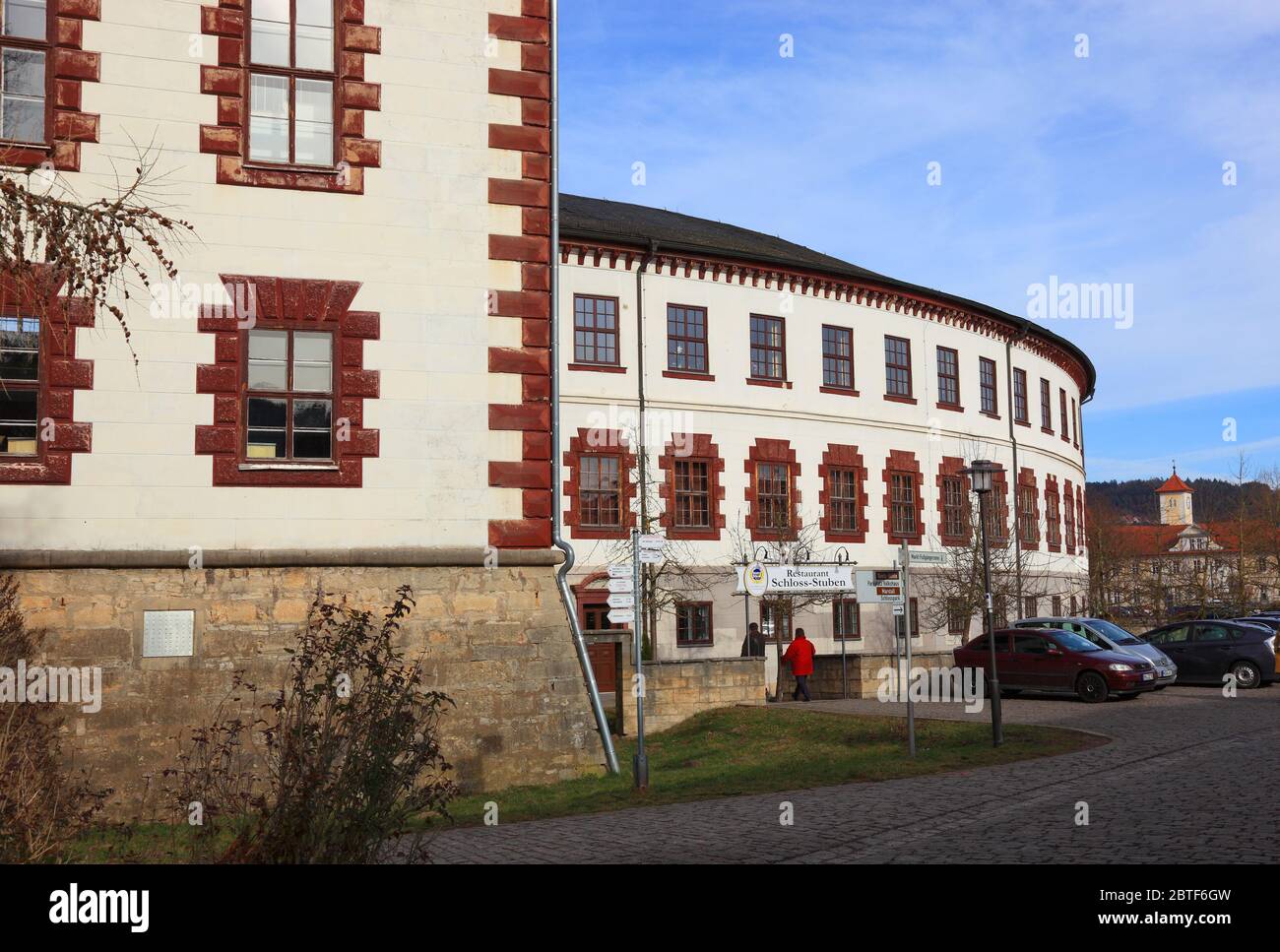 Castello Elizabeth Castle, Meiningen, Turingia, Germania / Schloss Elisabethenburg, Meiningen, Thueringen, Deutschland Foto Stock