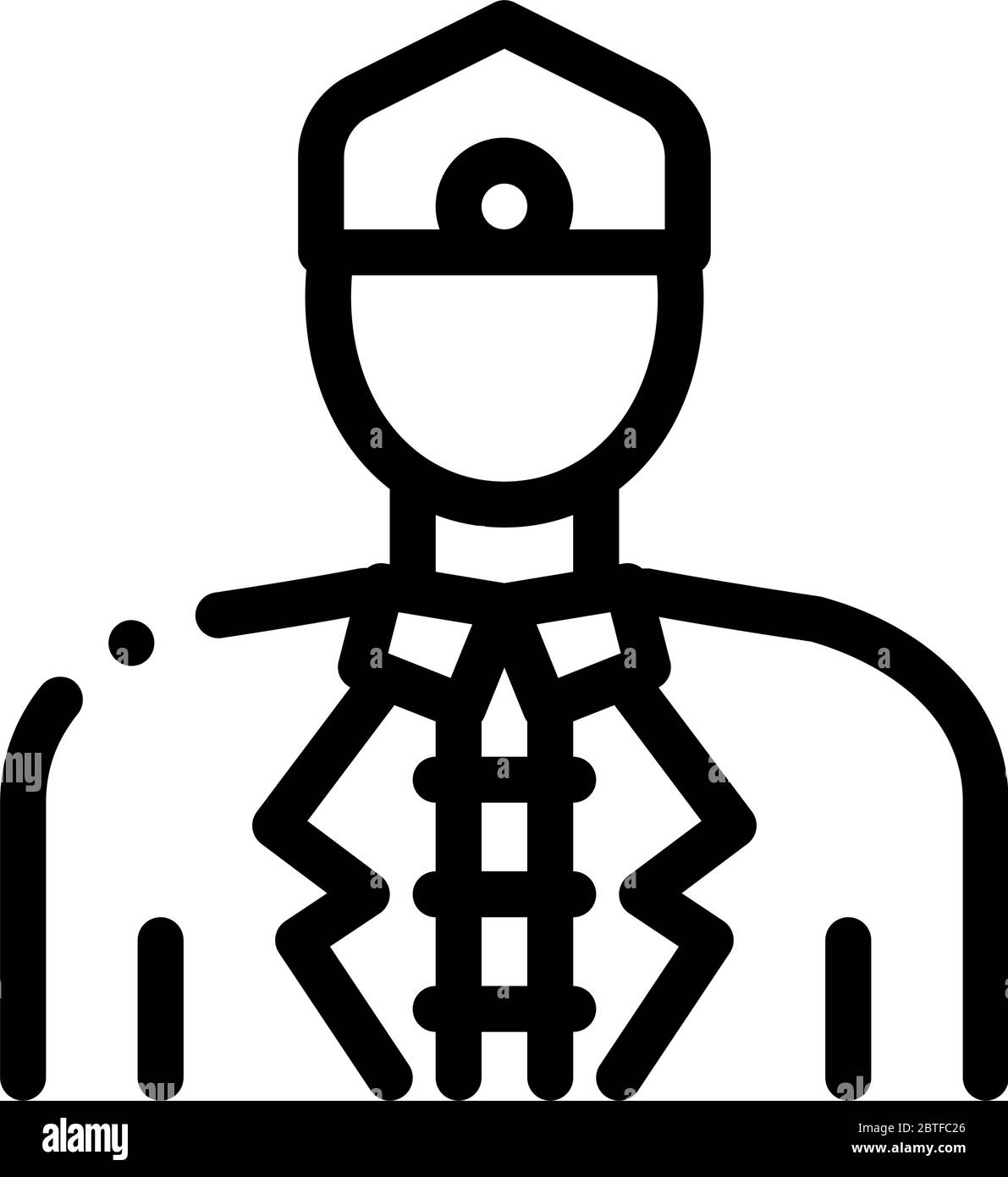 icona uomo malese vettore illustrazione del contorno Illustrazione Vettoriale