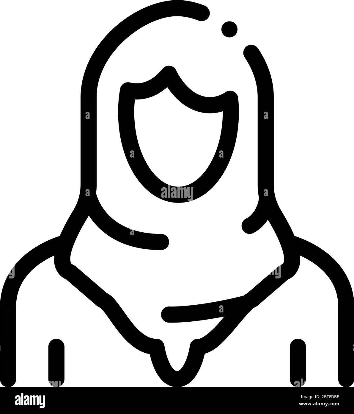 icona donna malese vettore illustrazione del contorno Illustrazione Vettoriale