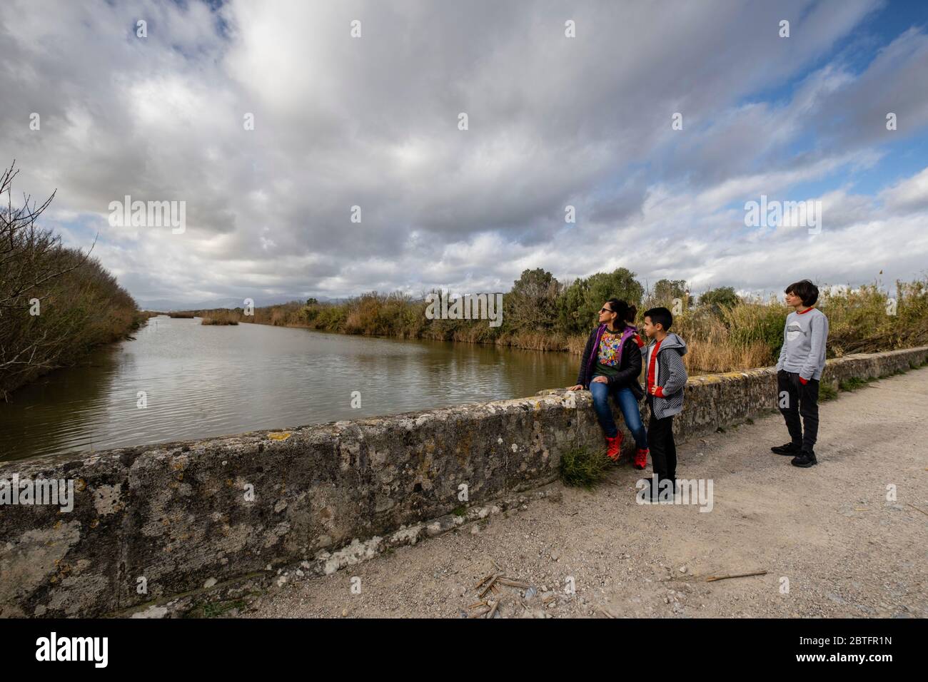 Parque Natural de sAlbufera de Mallorca, términos municipales de Muro y SA Pobla, Mallorca, Isole Baleari, Spagna. Foto Stock